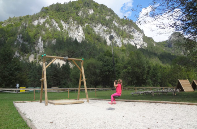 A children’s playground in Zavrsnica near Bled