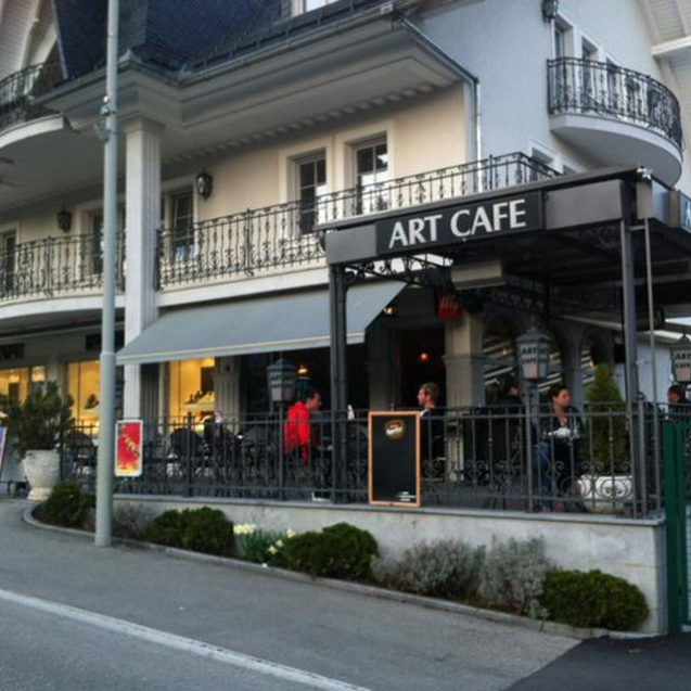 Exterior of Art Cafe Bar in Bled