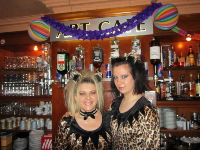 Waitresses at Art Cafe Bar in Bled