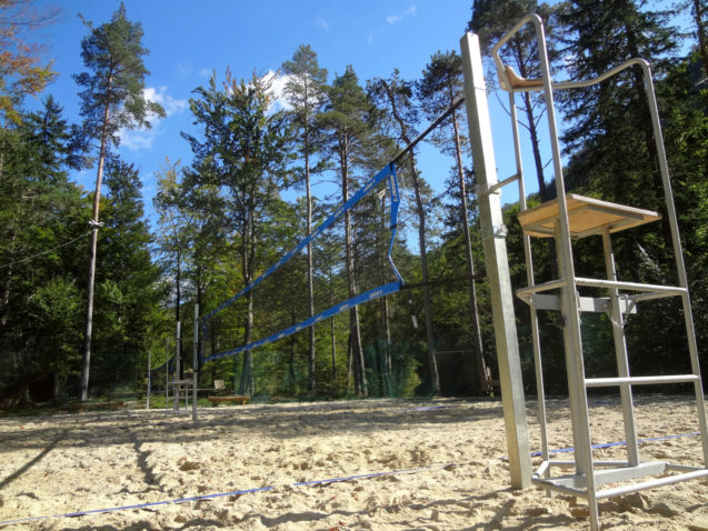 Two beach volley courts at the Zavrsnica Recreation Park, Slovenia