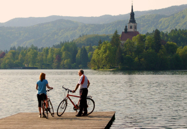 Cycling trip around Lake Bled