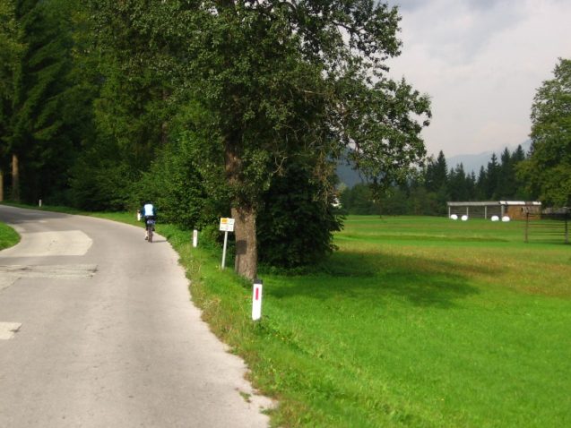 Cycling route Radovna near Bled