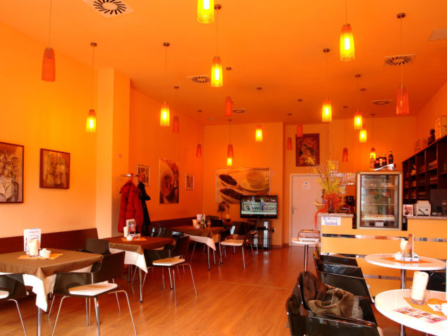 Interior of Jasmin Teahouse in Bled, Slovenia