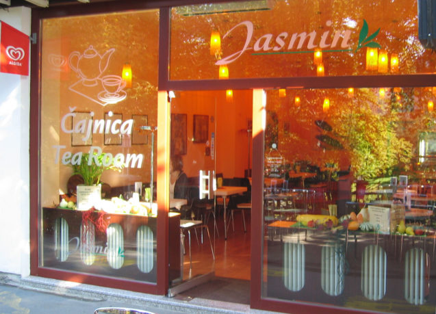 Exterior of Jasmin Teahouse in Bled, Slovenia