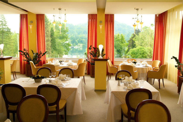 Labod restaurant is in the very heart of Bled