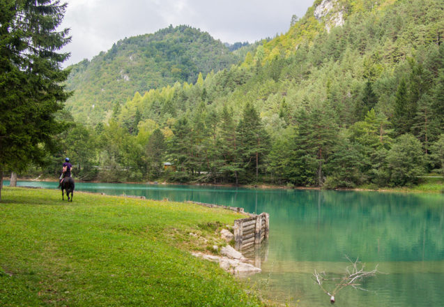 Horseback trail at Lake Zavrsnica in Zavrsnica Valley