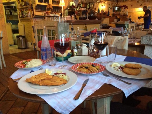 Dishes at Restaurant Ostarija Peglezn in Bled, Slovenia