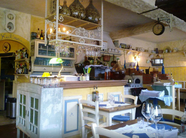 Interior of Restaurant Ostarija Peglezn in Bled, Slovenia