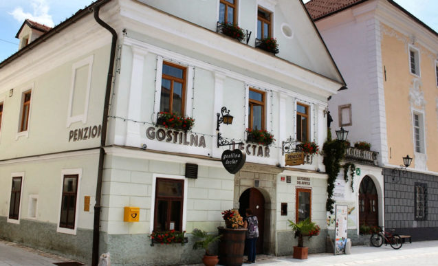 Exterior of Restaurant Lectar in Radovljica, Slovenia