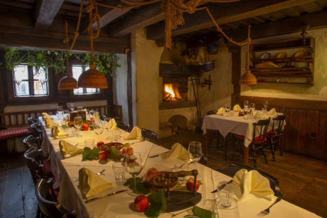 Hearth Room at Restaurant Lectar in Radovljica, Slovenia