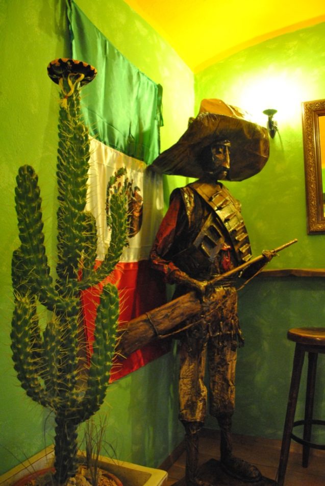 Decorations at Krcma Mexico, a Mexican restaurant in Slovenia