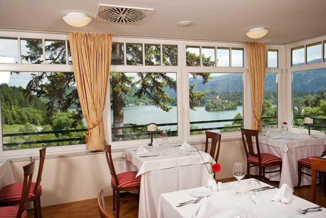 Interior of Restaurant 1906 Bled in Slovenia