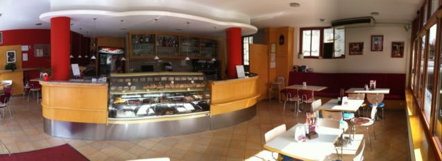 Interior panorama at Zima Sweets in Bled