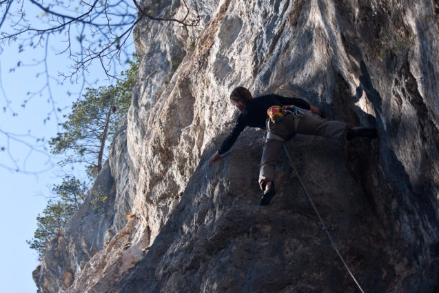 Sport climbing in the Zavrsnica valley near Bled