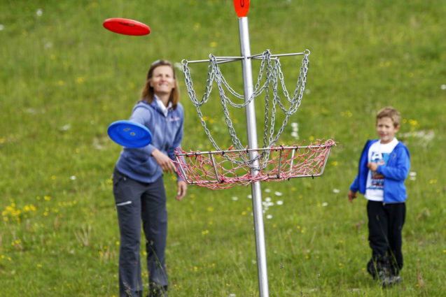 Frisbee golf at Summer Park Krvavec