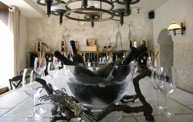 Interior of Vinarte Wine Bar and Cellar in Bled