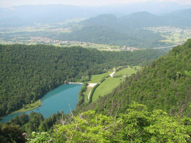 The Zavrsnica reservoir from the air