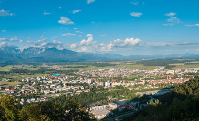 Panoramic view of Kranj, Slovenia