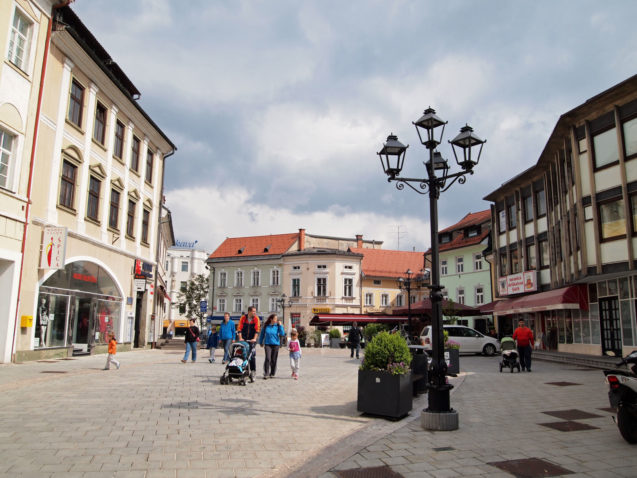 Maister square in Kranj, Slovenia