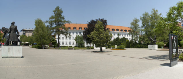 Slovenian square in Kranj, Slovenia