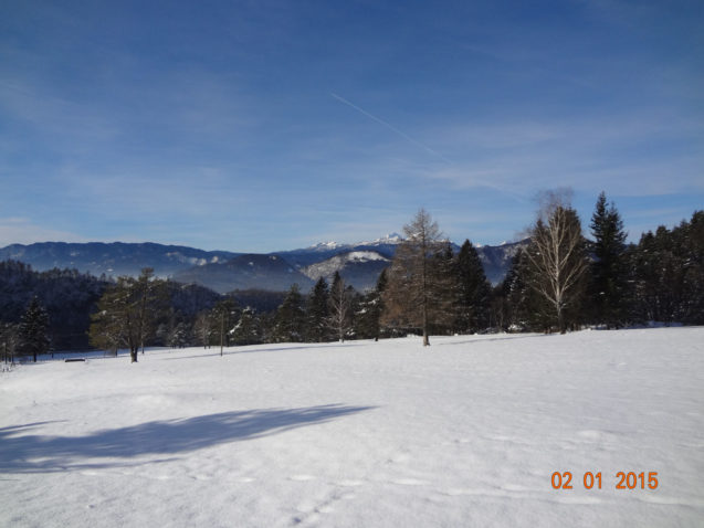 The Gorenjska region of Slovenia has lots of sun and snow during winter