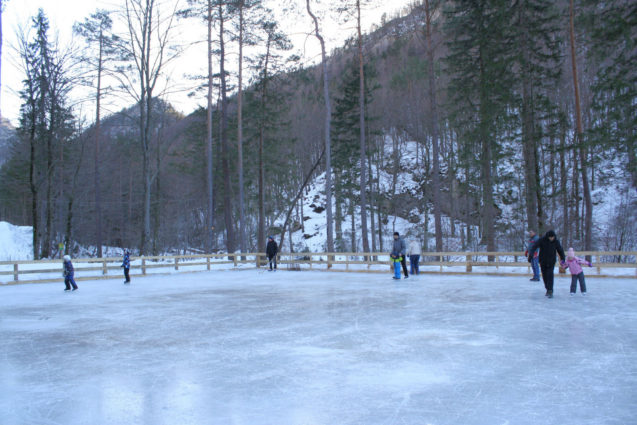 Ice skating near Bled, Slovenia