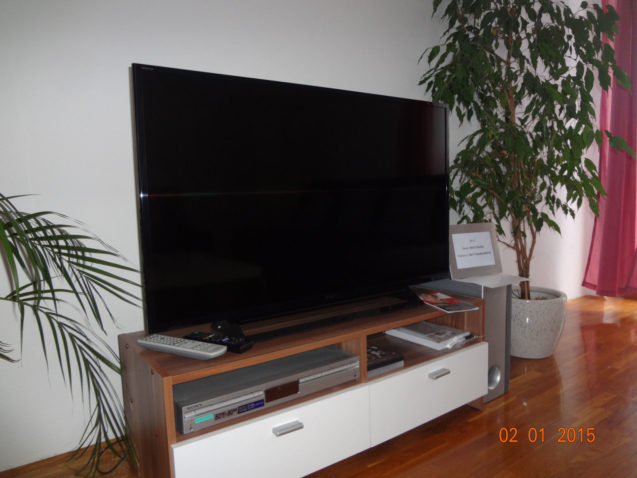 A new LCD TV in the Fine Stay apartment