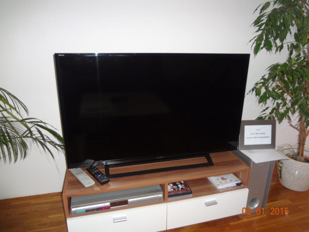 We have just bought a new Sony Bravia LCD TV for the Fine Stay apartment