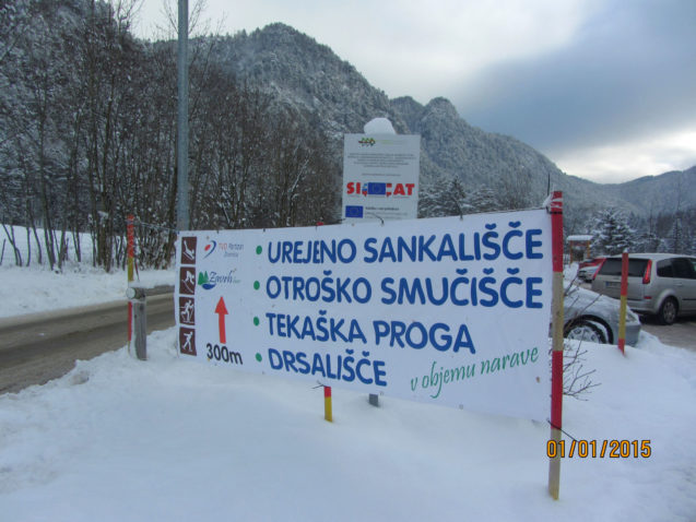 Winter activities on the snow near Bled, Slovenia