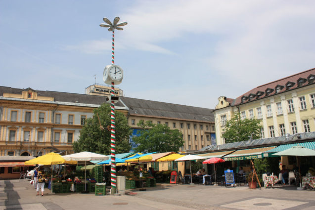 Klagenfurt's Benedictine Market in downtown Klagenfurt offering a variety of products