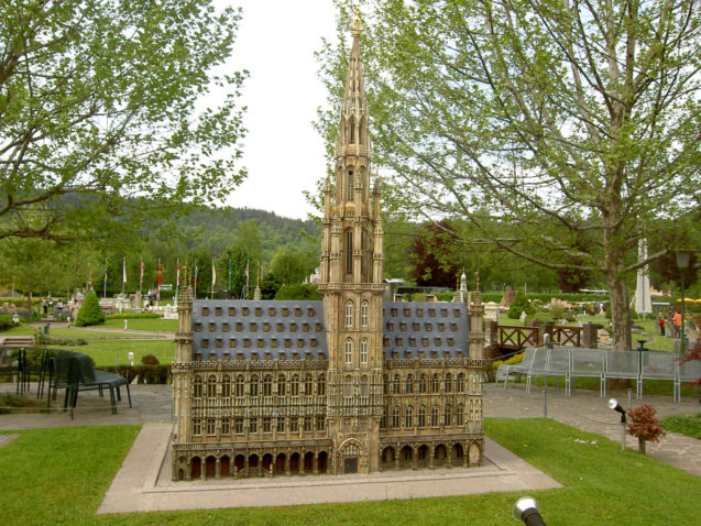 Brussels Town Hall displayed at the Minimundus miniature park in Klagenfurt, Austria