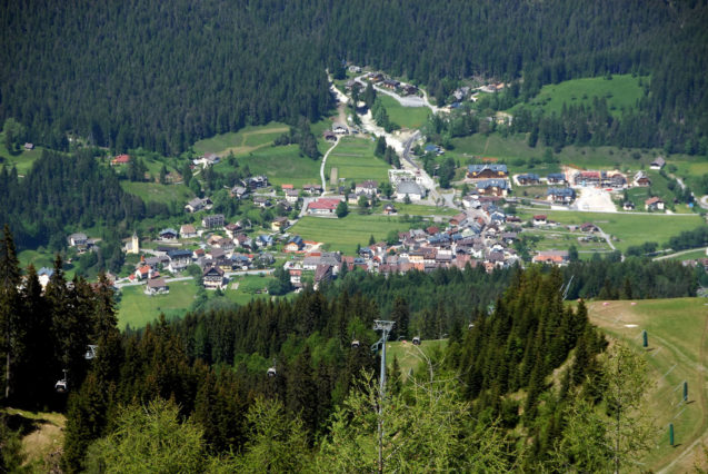 Another view from top of Mount Lussari at the the Camporosso village 