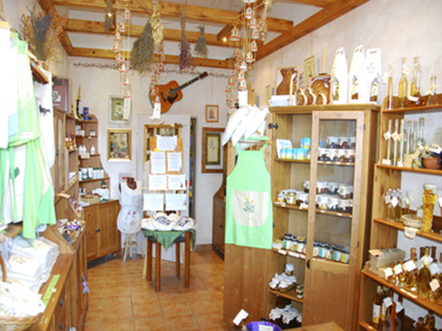 Interior of Herbarium Bled souvenir shop in Bled, Slovenia