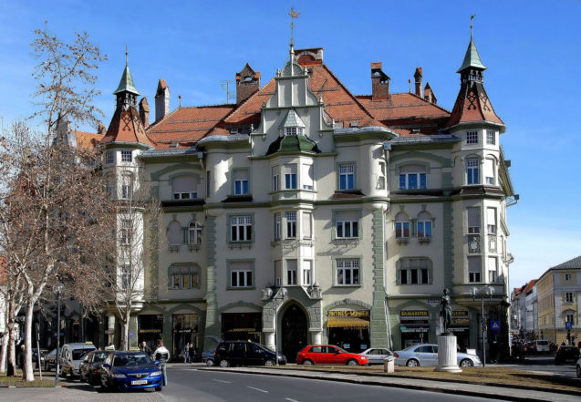 House Stauder, designed and built by Franz Baumgartner in 1909, city of Klagenfurt, Carinthia, Austria 