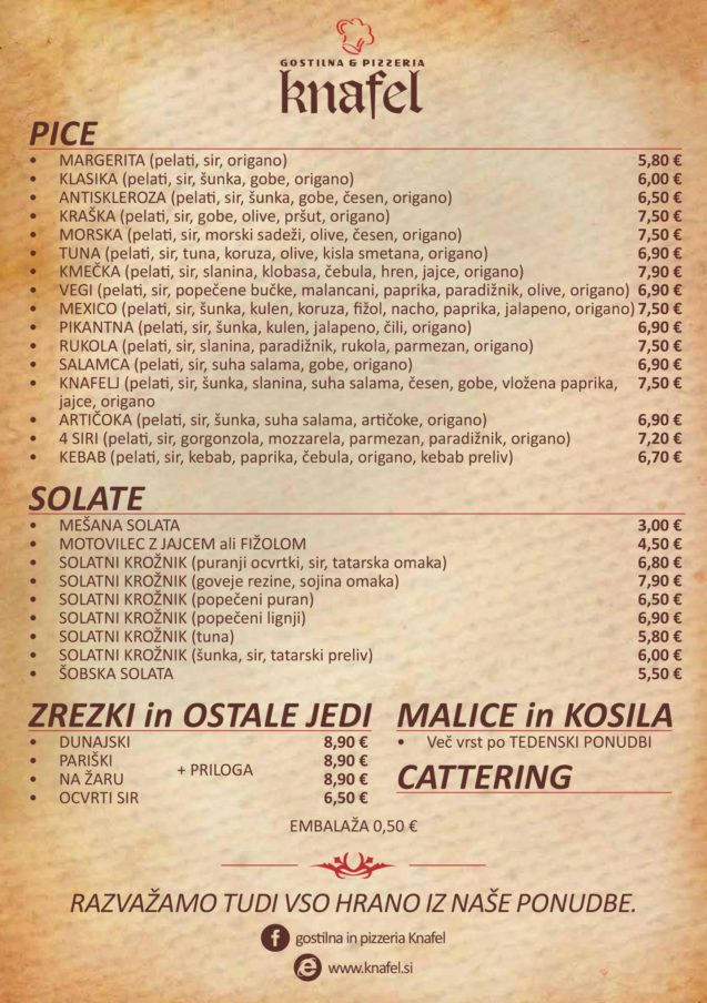 Home Delivery offer for Restaurant and Pizzeria Knafel
