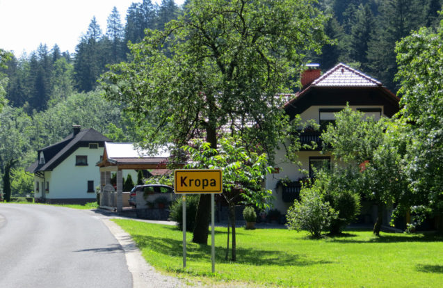 Kropa signboard