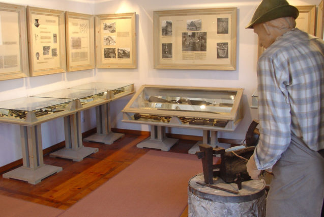 A collection of nails in the Iron Forging Museum in Kropa, Slovenia