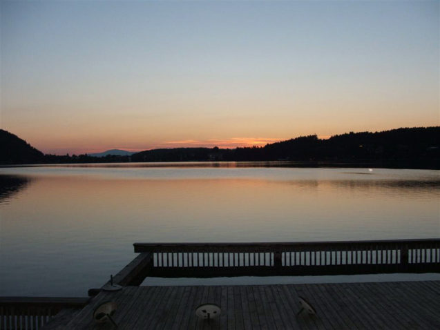 Sunset at Lake Klopeiner See, Carinthia, Austria