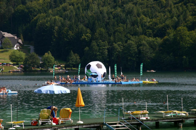 Lake Klopeiner See in Carinthia, Austria, is one of the warmest swimming lakes in Europe