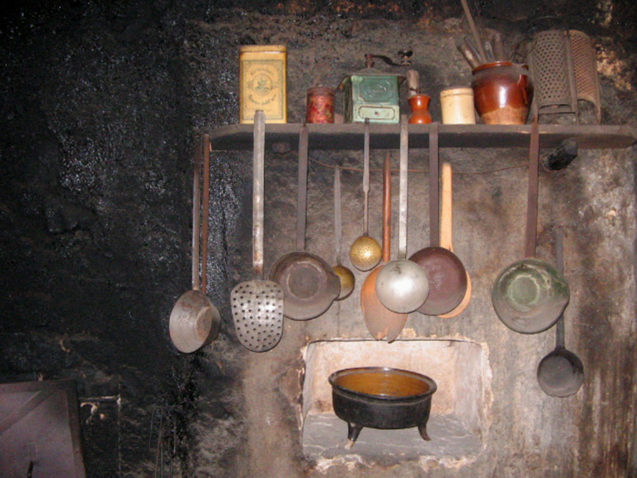 Ladles inside Liznjek House in Kranjska Gora