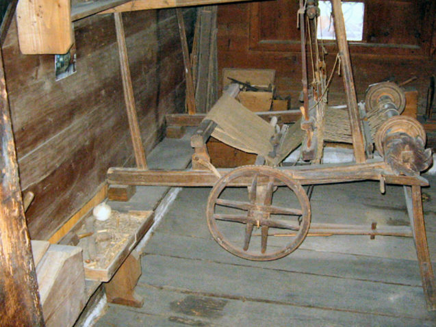 A loom inside Liznjek House in Kranjska Gora