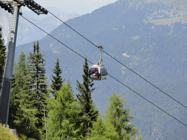 Mount Lussari cable car, Tarvisio, province of Udine, region Friuli-Venezia Giulia, Italy