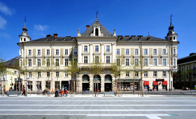 Rainerhof on Neuer Platz in Klagenfurt, Carinthia, Austria