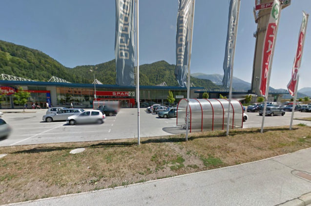 Exterior of SPAR Hipermarket in Jesenice, Slovenia