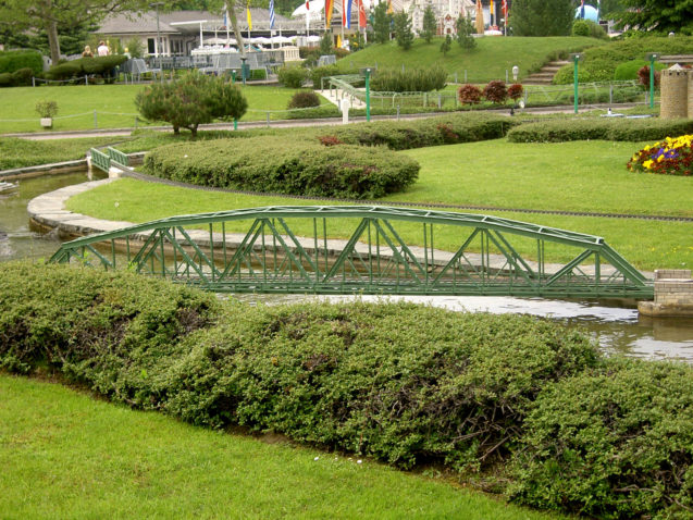 Model of the Steel truss bridge over the Mur at Minimundus, Klagenfurt, Austria