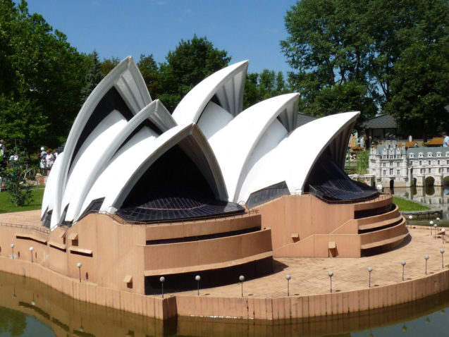 Model of the Sydney Opera House at Minimundus, Klagenfurt, Austria