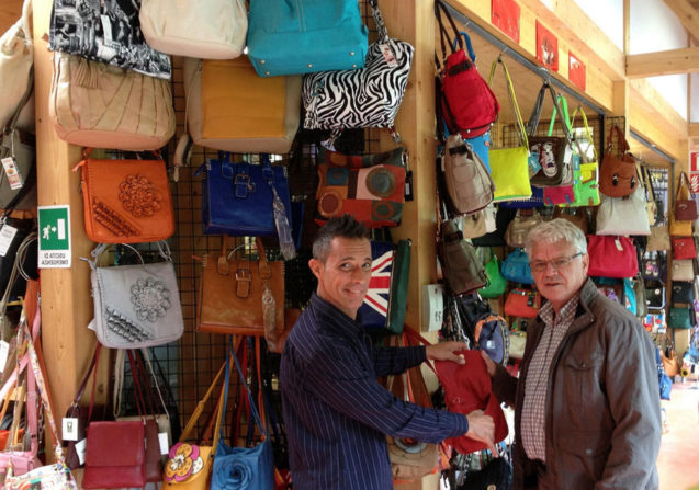 View of Tarvisio Leather Market in Italy