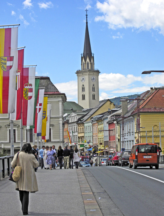 Villach old town called Altstadt, Carinthia, Austria