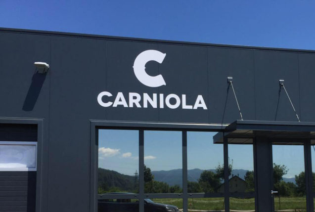 Carniola Boutique Brewery sign on the building