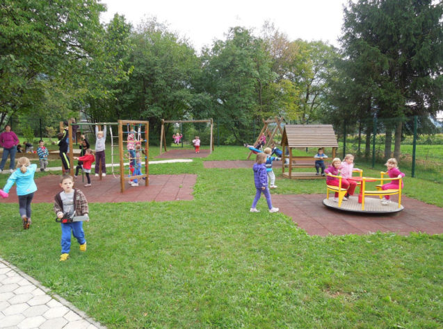 Childrens playground in Breg in Zirovnica, Slovenia